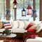 Set of 2 Patriotic Decor Bows – 15" Red, White & Blue American Flag Stripe Bows for Wreaths, Tree Toppers, Indoor & Outdoor Holiday Decorations
